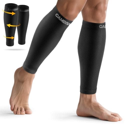 CAMBIVO Calf Compression Sleeves for Men & Women, 2 Pairs