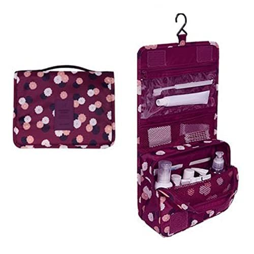 Travel Hanging Toiletry Wash Bag Makeup Cosmetic Organizer Hanging Toiletry Bags for Women, Waterproof Multifunctional Cosmetics Storage Bag for Girls Men (Grey) — view 4