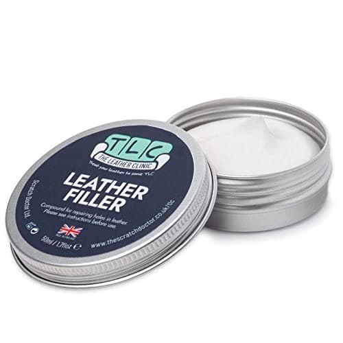 The Leather Clinic Leather Filler Repair Kit | Fix Scratches & Scuffs, Fill Holes & Cracks in any Leather Item | Filler, Sandpaper and Applicator Included (Cream, 50ml) — view 3