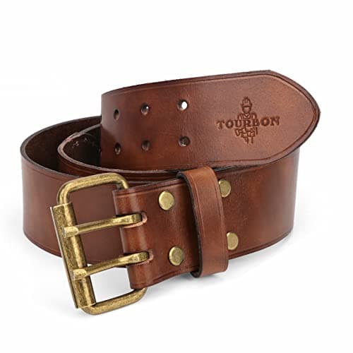 TOURBN Deluxe Cowhide Leather Belt for DIY Workshop Tool Pouch Mens Strap