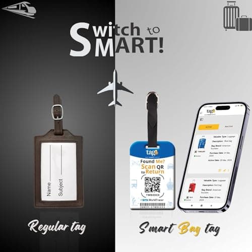 [Pack 2] tag8 Scotland Flag Smart Bag tag |Trendy Luggage tag ID Identification Fashionable Digital Name tag | Airline Compliant, SITA World Tracer Code Enabled | Travel Gift idea, Collectible — view 2