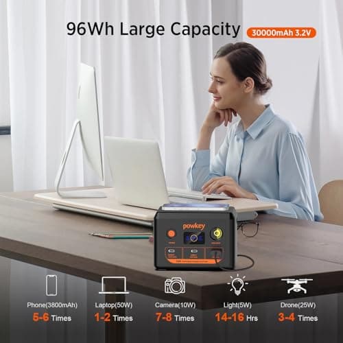 Powkey Power bank 96Wh/30000mAh PD100W with Wireless Camping — view 2