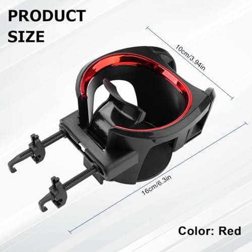 2PCS Car Cup Holder Mount, 2-in-1 Air Vent Drink Phone Holder Stand (Red) — view 2