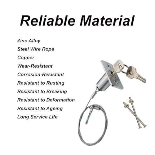 Emergency Release Lock Kit, Secure Universal Garage Door Opener Reliable Anti-Theft Emergency Disconnect Release Key Lock with 2 Keys for Garage, Roller Shutter, Storehouse — view 4