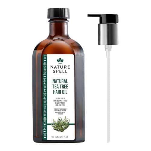 Nature Spell Tea Tree Oil with Pump Dispenser, Vegan, 150 ml