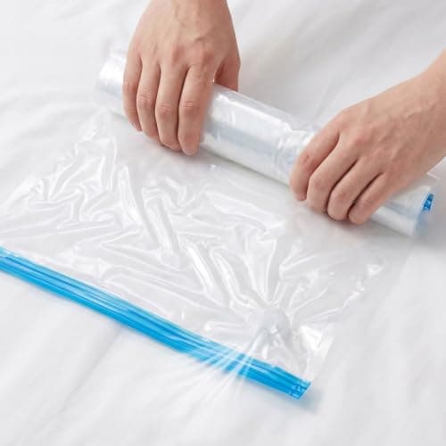 8pcs Travel Roll up Compression Bags for Clothes and Bedding 50x70cm — view 5