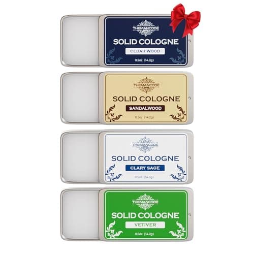 THEMANCODE Solid Cologne Men, Birthday Gifts for Men, 4 Pack