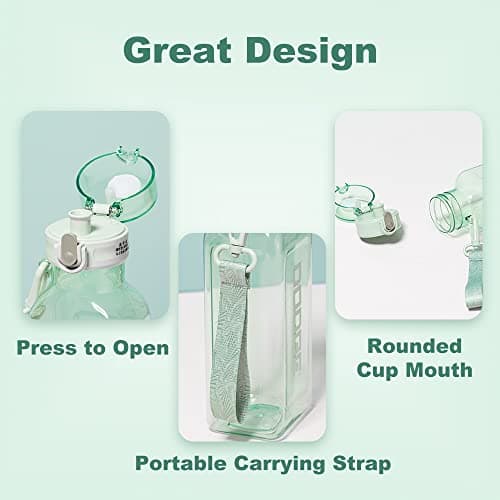 Sports Water Bottle 700ml, Leakproof and BPA Free Drinks Bottle, Gym Water Bottle, Waterbottle for Travel Picnic Camping Hiking (Green) — view 4
