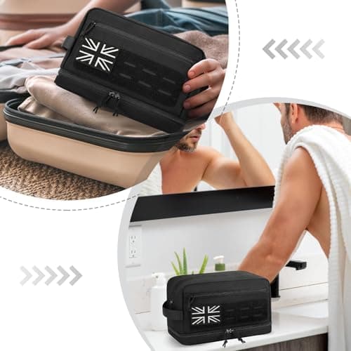 ETRONIK Tactical Toiletry Bag Men, Travel Wash Bag with Double Compartment — view 6