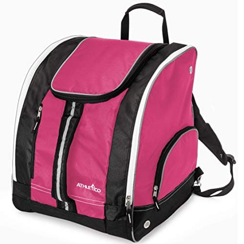 Athletico Ski Boot Bag - Skiing and Snowboarding Travel Luggage - Stores Gear Including Jacket, Helmet, Goggles, Gloves & Accessories - Venting and Grommets for Snow Drainage (Pink)