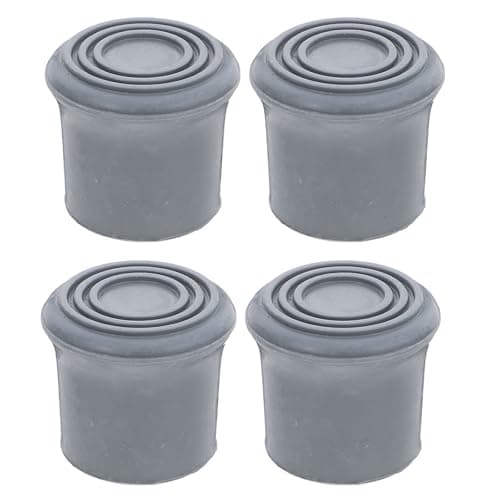 4 Pack Rubber Replacement Feet for Toilet Chair and Walking Cane