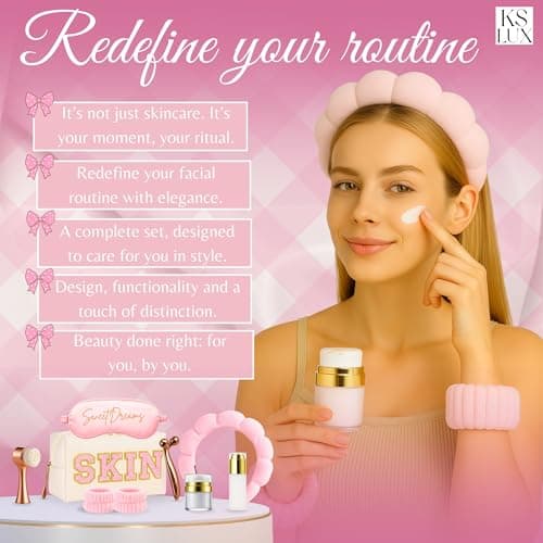Skin care gift sets for women, preppy skin care for teenage girls, skincare gift set for women, korean skincare set for teenagers girls, beauty gifts sets for women, preppy stuff for girl, KS LUX — view 4