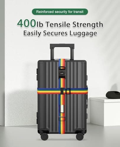 VVGAOGES Quick-Release Travel Strap with Reinforced Buckles - Lightweight Yet Strong Luggage Organizer for Frequent Flyers (Black) — view 2