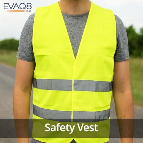 EVAQ8 Car Safety Pack with Travel First Aid Kit Warning Triangle High Visibility Vest Foil Blanket — view 5