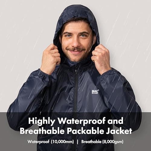 Mac in a Sac Origin II Waterproof Packable Jacket Unisex, Navy, S — view 3
