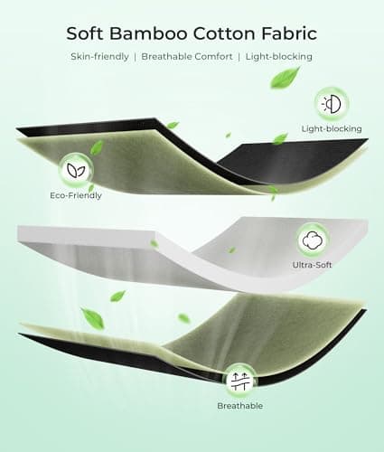 TOPOINT Bluetooth Sleep Mask, Sleep Headphones, Bamboo Cotton, Blackout — view 3