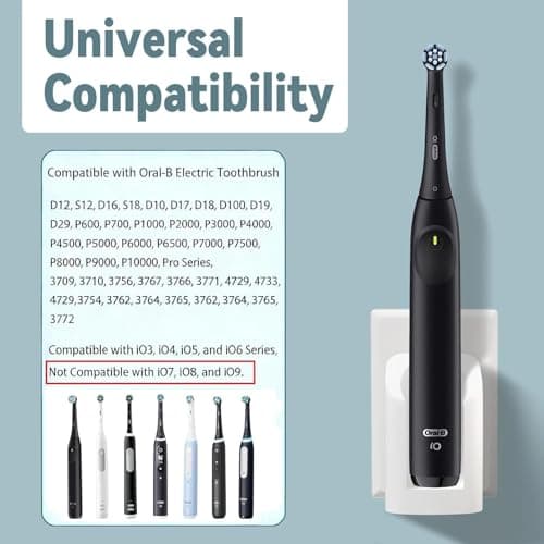 BAAQII Wall Charger for Braun Oral-B Electric Toothbrush 3757 Replacement Travel Charger Waterproof Wall Mounted Charging Base Compatible with Oral-B iO2 3 4 5 6 UK Plug — view 3