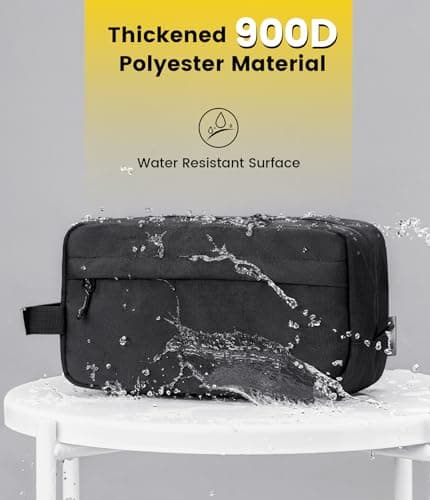Vorspack Water Resistant Travel Toiletry Bag for Men Women - Medium & Black — view 6