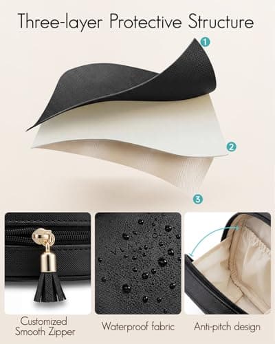 VLANDO Travel Makeup Bag, Small Makeup Bag for Weekend Breaks and Travel — view 3