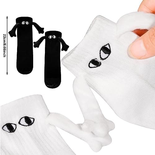 Firtink 2 Pairs Magnetic Couple Socks 3D Hand Holding Cotton Funny Sock — view 4