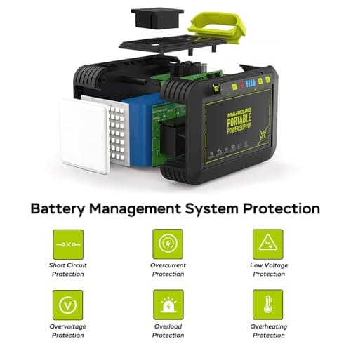 MARBERO Portable Power Station 24,000mAh & Foldable Solar Panel with Carry Bag 30W, Power Bank with Plug Socket 120W Peak AC Socket Solar Generator with Solar Panel for Camping Outdoor — view 4