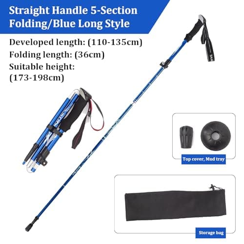 Folding Trekking Pole 7050 Aluminium Adjustable Walking Stick — view 2