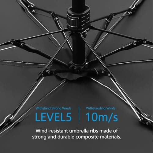 Mayoii Mini Umbrella with UPF50+ Protection, Lightweight Compact Umbrella for Women and Kids, Portable UV Parasol with Storage Box, 6Ribbed Small Parachute for Women Handbag Size — view 6