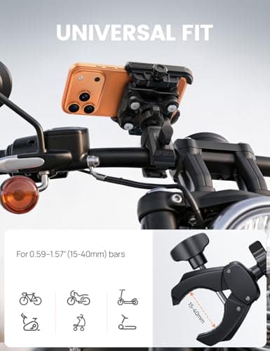 Lamicall Motorbike Phone Holder, [Camera Friendly] Bike Phone Holder Mount — view 6