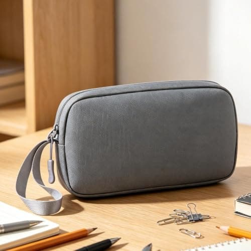 Camera Case,Protective Soft Travel Case,Travel Camera Bag Vacation Hiking Camping | For Cable Chargers Accessories Daily Commute Travel Business Holidays, Grey, Patrz opis, Unisex — view 6