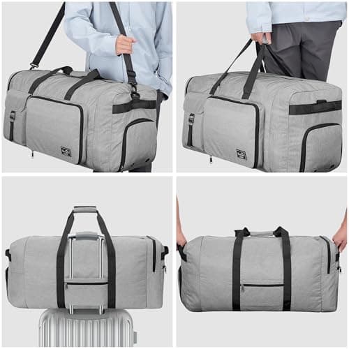 YOUNGOA 120L Foldable Travel Duffle Bag, Large Holdall Duffel Bag — view 6
