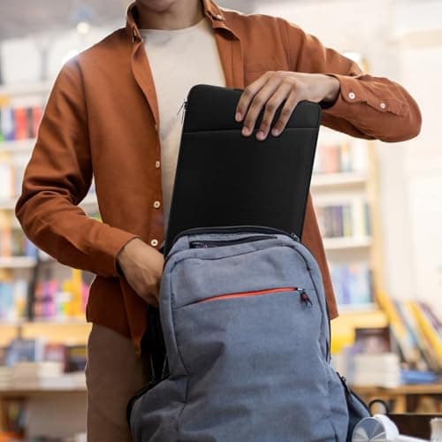 HEDUGO 13 Inch Laptop Sleeve Case with Accessory Pocket Portable Carrying Case Padded Computer Pouch Cover Protective for Macbook Air 13.6 Inch M4 M3 M2 2025-2022, 14 Inch Macbook Pro M4 M3 M2 M1 — view 6