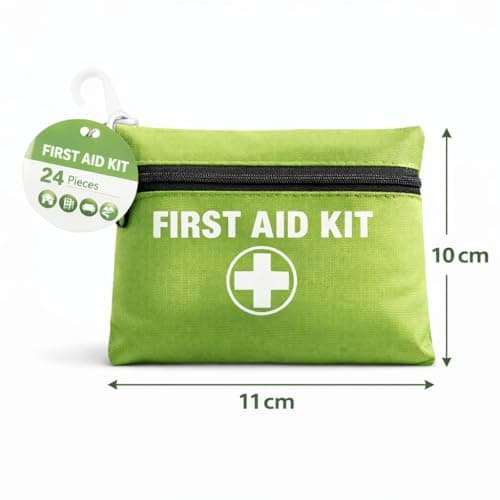 Compact First Aid Kit 24 Piece Emergency Medical Set with Plasters Bandages and Essentials Portable First Aid Kit for Home Office Car Travel Camping Workplace Outdoor Safety — view 5