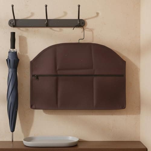 perfeclan Concealed Storage Pouch Hanging Organizer Pocket Holder Wallet Document Case In 600D Oxford For Closet Wardrobe Luggage Travel Suitable for home storage travel packing hotel stays, Beige — view 2