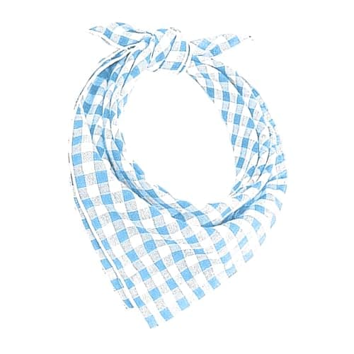 2026 Traditional Checked Scarf for Elegant Accessory Outfit Versatile with Traditional Woven Cotton Scarf for Women Ideal Addition for Folk Festival Celebration Tent Party Fashion, blue, One Size — view 2