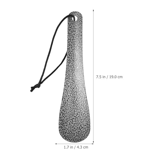 DOITOOL 19cm Metal Shoe Horn Portable Shoe Wearing Helper 2pcs Black — view 2
