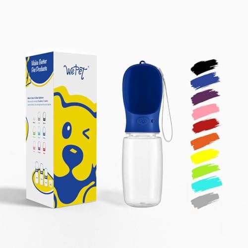 WePet Portable Dog Water Bottle, 550ml, Leak Proof Puppy Water Dispenser with Drinking Feeder for Pets Outdoor Walking, Hiking, Travel, Food Grade Plastic — view 2