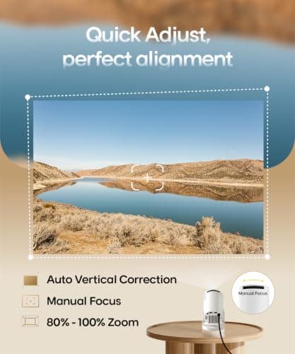 Magcubic Mini Projector 4K Support, Auto Keystone Smart Portable Projector — view 3