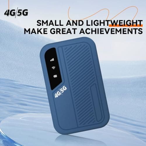 NONDK Travel WiFi Hotspot 4G 5G Mobile Hotspot SIM Slot 300Mbps Stable Connection Supports 10 Devices Asian Version Blue — view 3