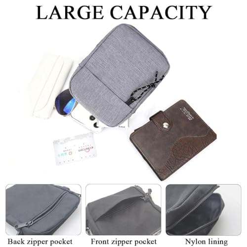 YingStar Mens Shoulder Bag Handbags Small Cross Body Bag Man Side Bag Men Casual Sling Bag Mens Messenger Bag Men Satchel Side Bag Chest Bag Canvas Crossbody Bag for Boys Women Unisex Travel — view 4