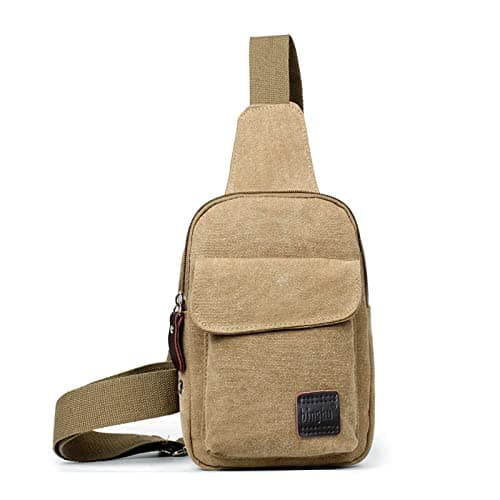 Canvas Satchel Casual Body Handbag Messenger Shoulder Bag Projector, khaki, One Size — view 2