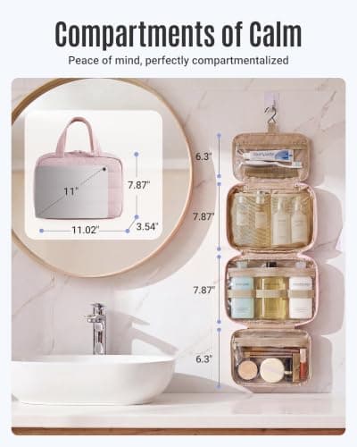 LIGHT FLIGHT Hanging Toiletry Bag for Women, Travel Wash Bag — view 2