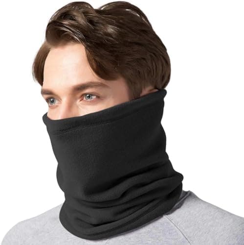 Tomsey® Thermal Unisex Snood Scarf Neck Warmer Winter Ski Wear Tube Fleece Motorbike Cycling Running Earmuff Cover (Green) — view 2