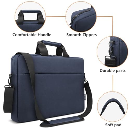 TECOOL 14 Inch Laptop Bag, Waterproof Laptop Case Sleeve Messenger Bag — view 6