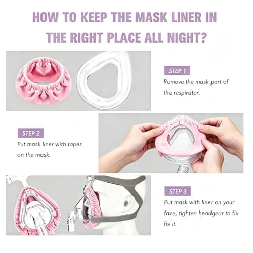 CPAP Mask Liners, Soft Reusable Cotton Cushion Covers for ResMed F20 F10 — view 4