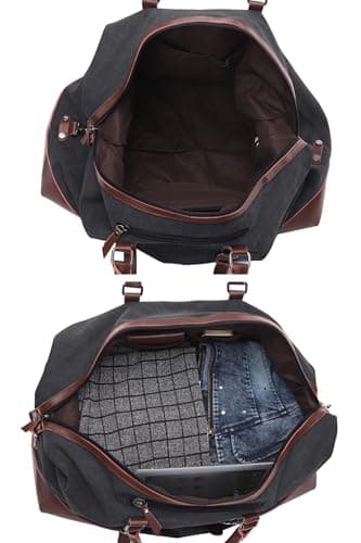 Canvas Duffle Bag 40-50L Large Capacity Travel Bag, Gym Duffle Bag Multi-Functional Shoulder, Hand, and Crossbody Carry Weekend Bag for Men and Women — view 6