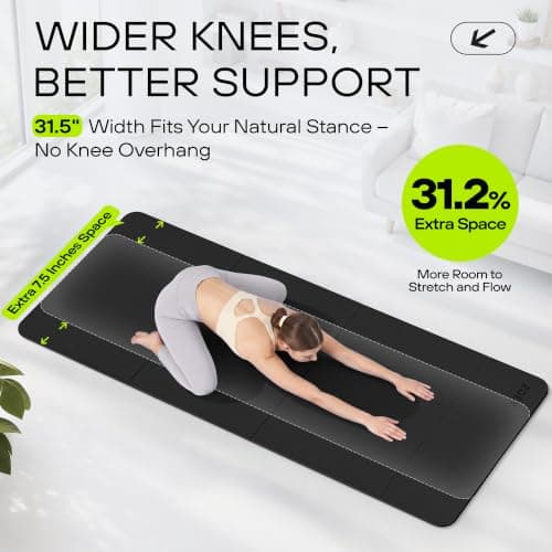 ZOEY 7-Fold Foldable Yoga & Exercise Mat, Extra-Wide 189x80cm XL Lightweight Non-Slip TPE Workout Mat for Yoga Pilates, Portable for Travel Camping Home Gym Floor, Dusty Black — view 2