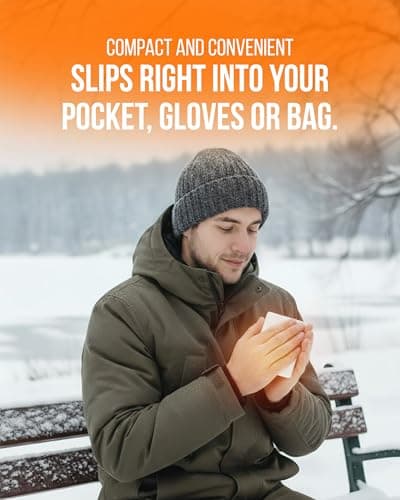 FERRIS | Air Activated Hand Warmers (10 Pack) | Up to 10 Hours Safe, Odourless Heat | Disposable Pocket & Hand Heat Packs for Cold Weather, Outdoor Sports, Camping, Hiking, Skiing & Winter Activities — view 3