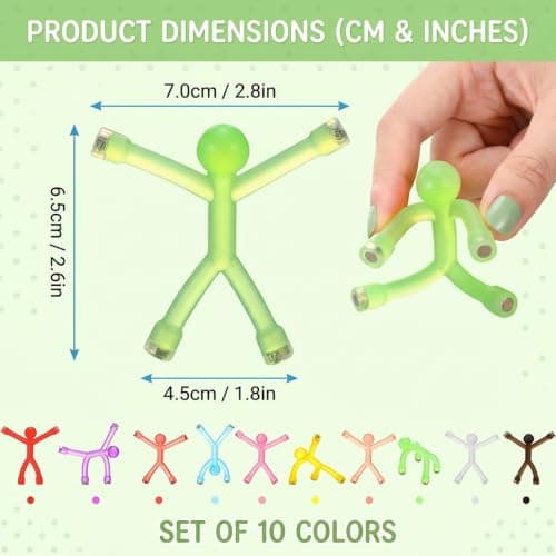 10Pcs Magnetic Men, Cute Magnetic People, Portable Travel Toys, Funny Magnet Men Fridge Fidget Toys Adults — view 2