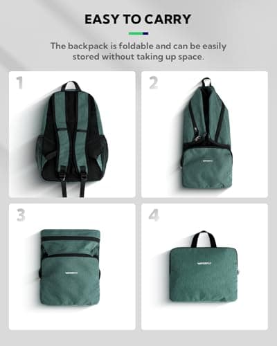 Waterfly 20L Foldable Backpack Daypack: Packable Travel Backpack — view 5