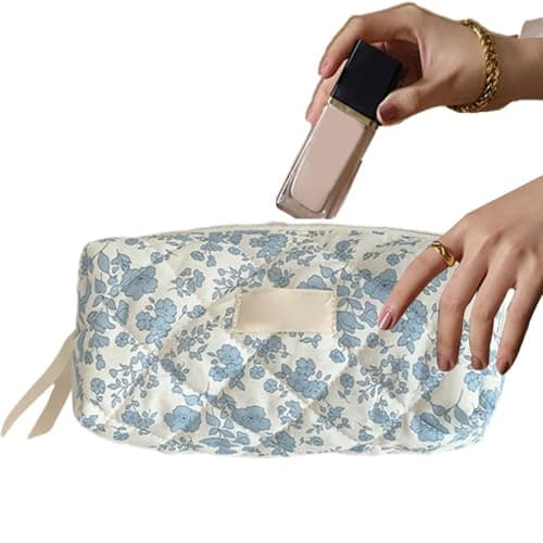 Floral Pencil Bag Cute Aesthetic Pen Pouch Makeup Bag — view 6